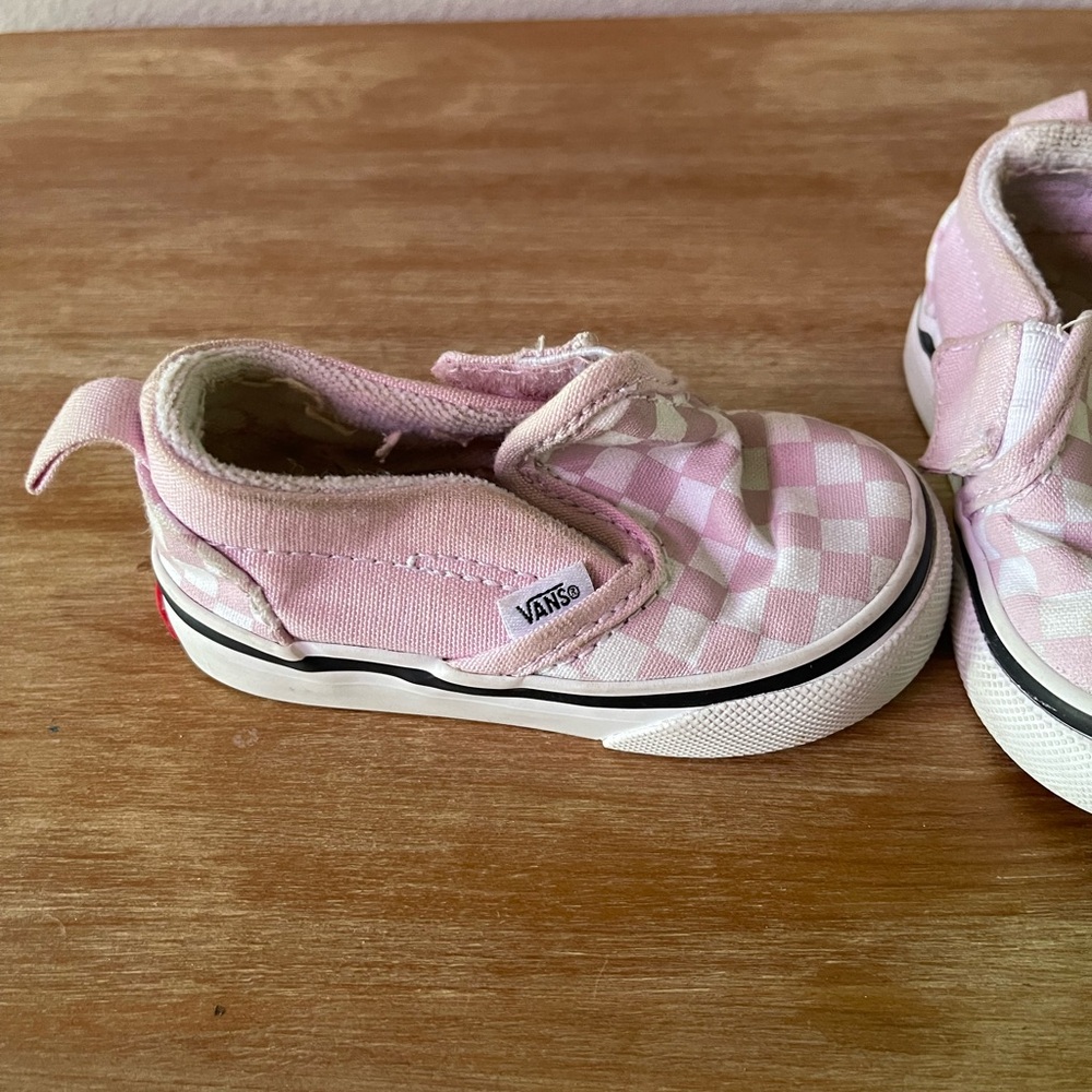 Vans toddler pink checkered